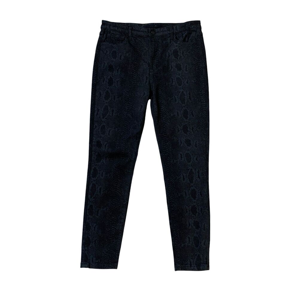 Joes Pants Women 29 Black Snakeskin Print Charlie High Rise Skinny Ankle Stretch